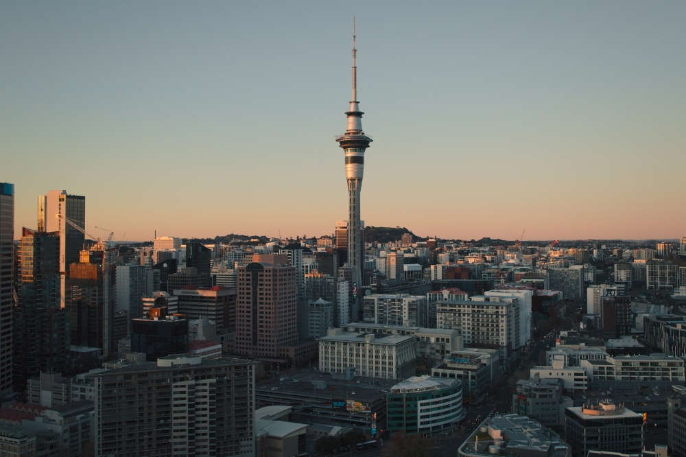 The Auckland skyline at dusk