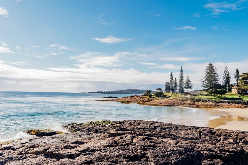 Scenic coastal views from Horseshoe Bay Beach, South West Rocks.