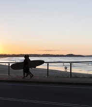 Surfers in Coolangatta