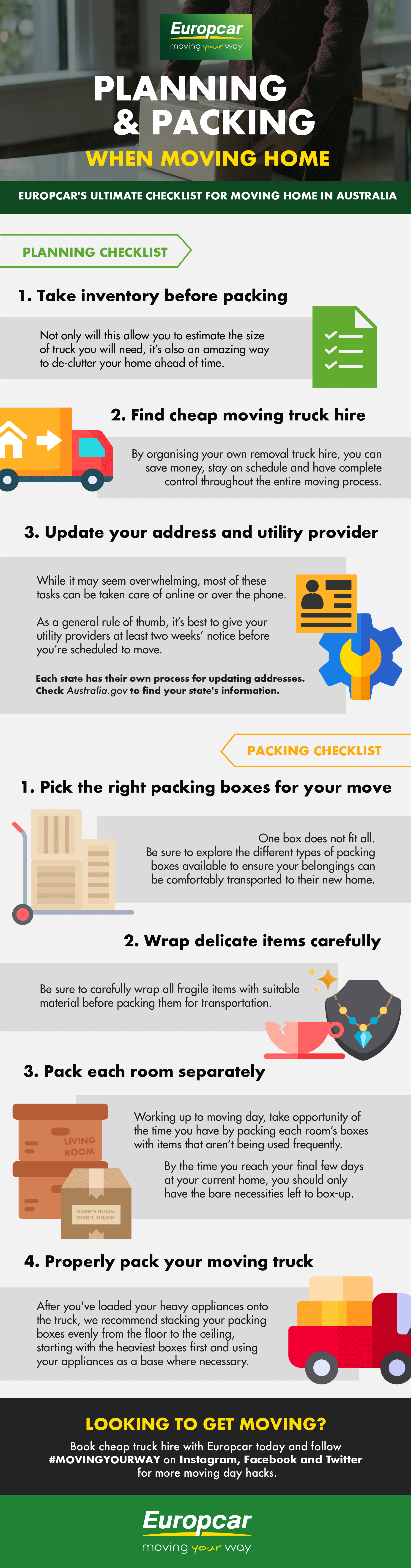 How to move house in Australia infographic – the ultimate guide