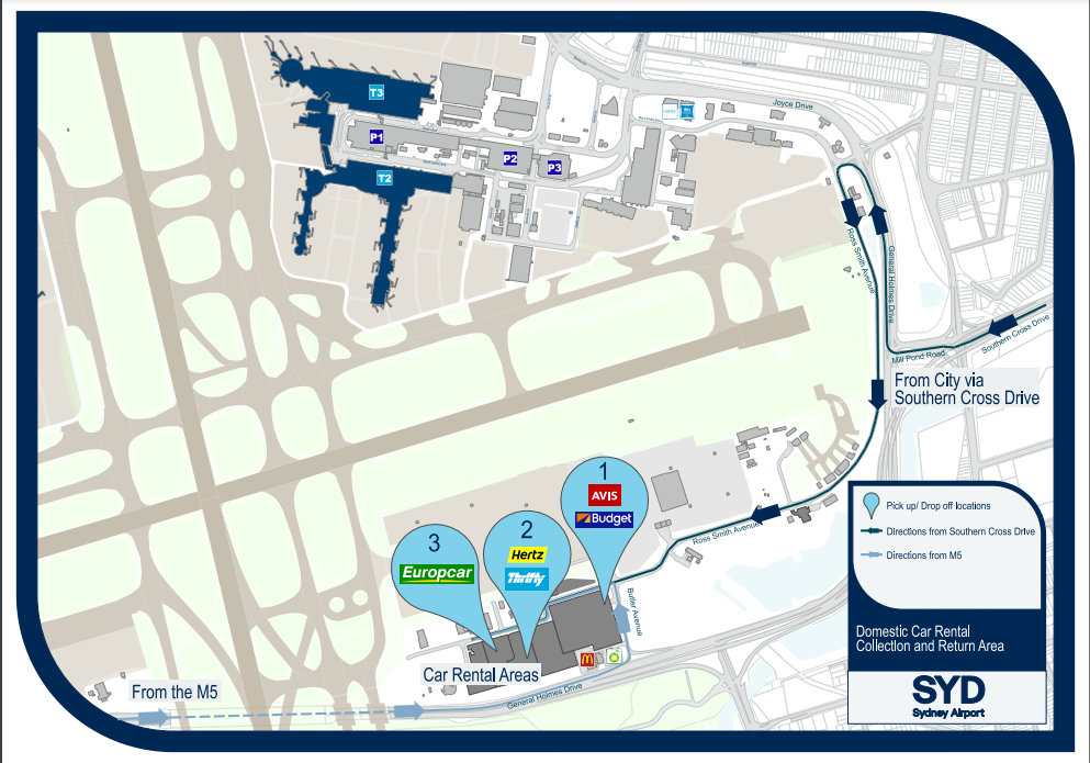 Sydney Airport Directions